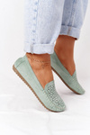 Women's Suede Loafers Green Molly