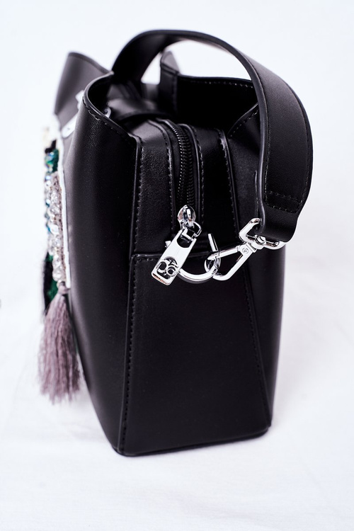 Messenger Bag With Fringes NOBO K2980 Black