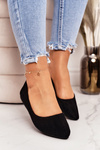 Delicate Ballerinas Pointed Suede Black Dermeno