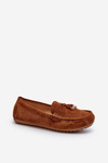 Mokasyny Damskie Klasyczne Zamsz Camel Ontala N22-995
