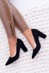 Black Suede Satisfied pumps