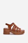 Zazoo 40410 Women's Leather Sandals Brown