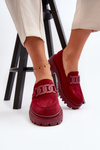 Women's Loafers with Chain Bordeaux Mevre