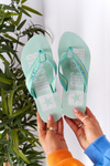 Women's Sliders Flip-Flops Big Star HH274A061 Light Green