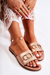 Women's Classic Slippers With Decoration Gold Sherri