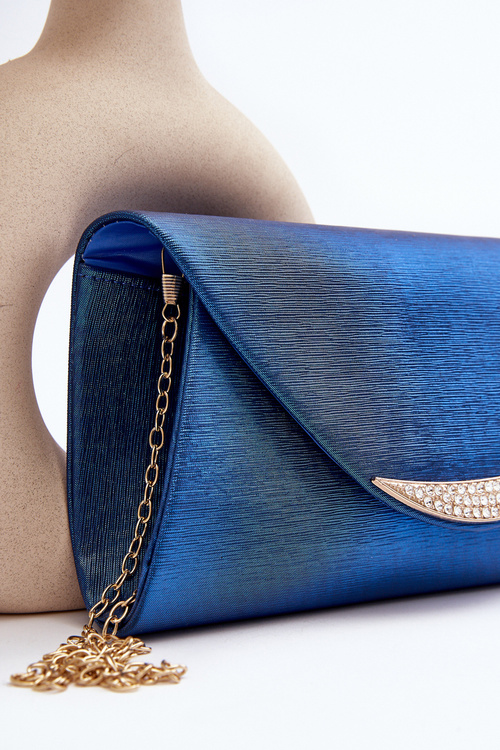 Torebka Kopertówka Wizytowa Łańcuszek Niebieska Zarani MD2320