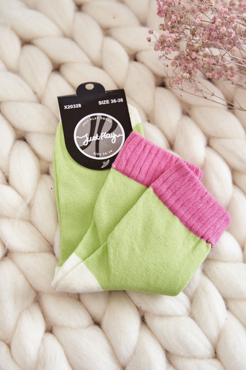 Women's Plain Cotton Socks Green