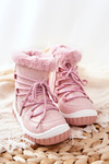 Fleece-lined Snow boots Pink Stars