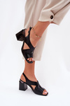 Elegant Women's Heeled Sandals Vinceza 62238 Black