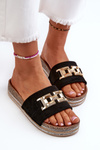 Women's Platform Sandals with Decoration Black Vapireta
