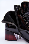 Heeled Lacquered Boots Black Luloshe