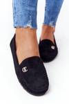 Women's Suede Loafers Black Madelyn