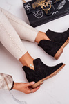 Openwork Boots On A Wedge Black Melanie