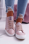 Trampki Damskie Cross Jeans Różowe DD2R4058