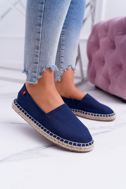 Espadryle Pleciona Podeszwa Big Star Granatowe DD274A151