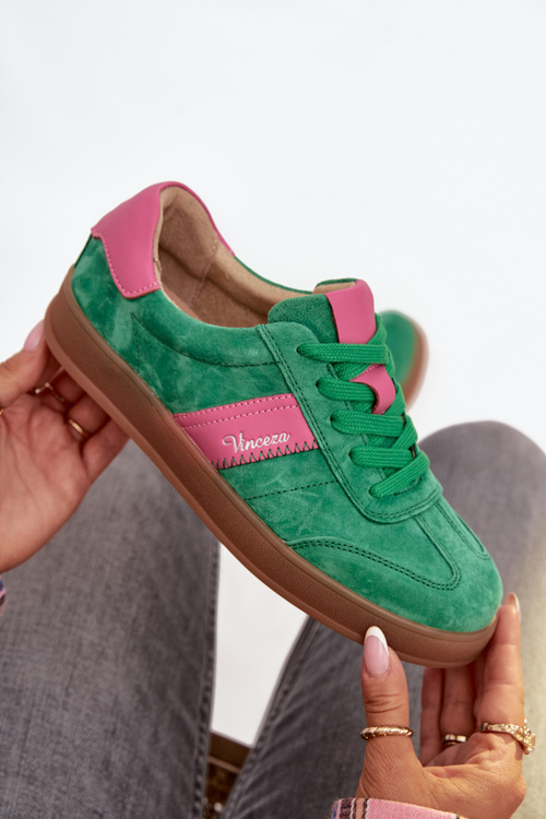 Suede Women's Sneakers Vinceza 79576 Green