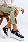 Sneakersy Buty Sportowe Damskie Czarne GOE JJ2N4127