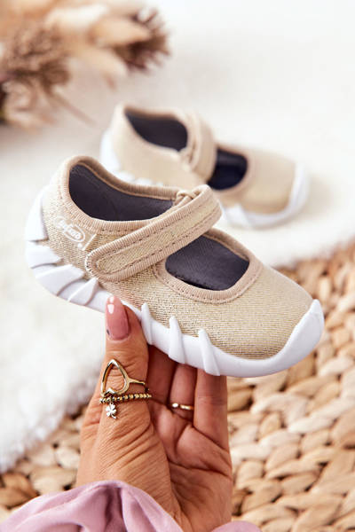 Papcie Baleriny Befado Błyszczące 109P224 Złote