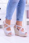 Women's Grey Espadrilles Sandals Elonore