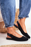 Women's Suede Ballerinas Sergio Leone BL615 Black Lilon