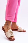 Women's Classic Flat Heel Sandals Beige Larotte