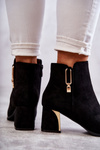 suede boots on a post with a decoration Black Erine