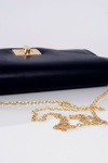 Women's Handbag Black Clutch Bag Gold Chain