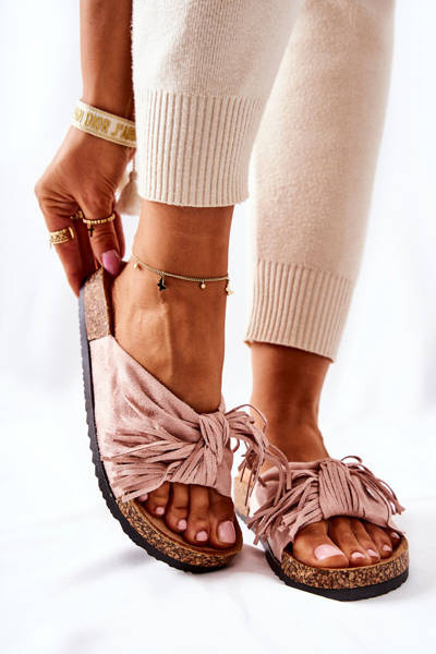 Slippers On The Cork Sole Pink Taryne