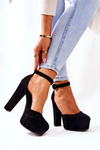 Women's Platform Stiletto pumps Suede Black Netel
