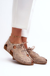Półbuty Wzorzyste Damskie Maciejka 06347-04 Beżowe