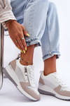 Sneakersy Damskie Koturn Suwak Wielobarwne C1058