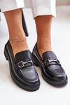 Women's Leather Loafers Black Beanika