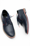 Men's Bednarek Elegant Leather Semi Shoes Pietro Navy Blue