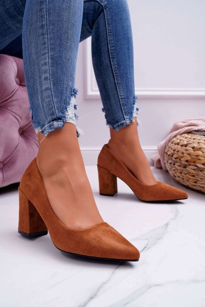 Women's Stiletto Women's Suede Camel Femmini Pumps