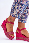 Classic Women's Wedge Sandals Fuchsia Malmo