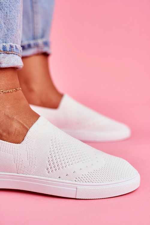 Women's Slip-on Tennis Shoes White Big Star FF274A608