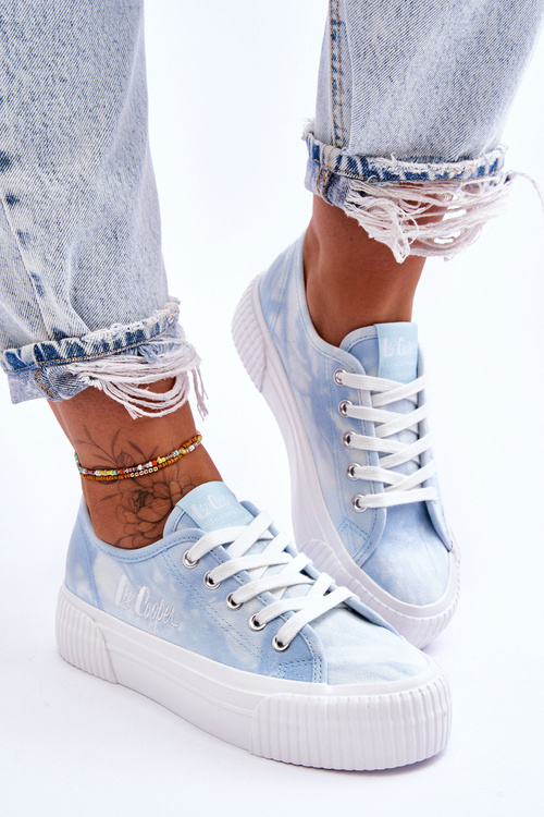 Trampki Platforma Niebieskie Lee Cooper LCW-23-31-1782L