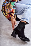 Women's Suede Boots With a Sock Black Montes