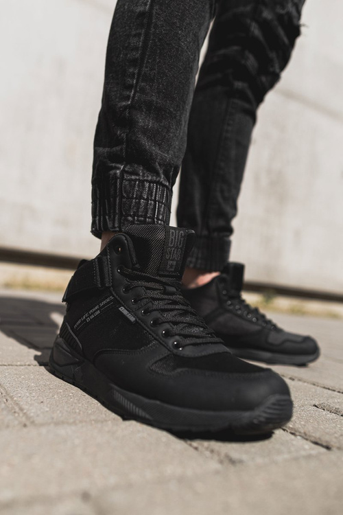 Sporty Men's Big Star High Outdoor Shoes Black EE174461