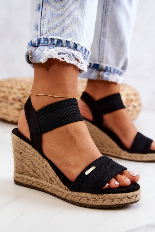 Women's Sandals On Wedge Big Star JJ274976 Black