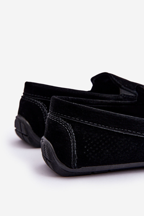 Men's Classic Suede Loafers Black Felixo