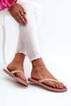 Flat Elastic Women's Flip-Flops ZAXY JJ285298 Pink