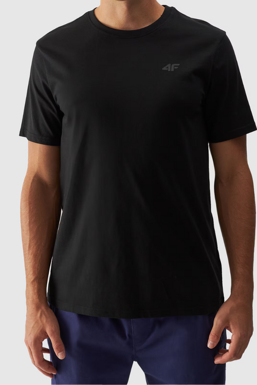 Women's Smooth T-Shirt With Logo Black 4F 4FWMM00TTSHF1845-20S