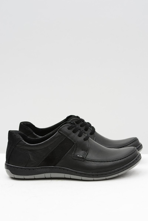 Men's Leather Classic Black Rocco Half Boots