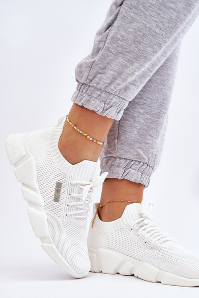 Sneakersy Damskie Lekkie Memory Foam System Białe Big Star JJ274268