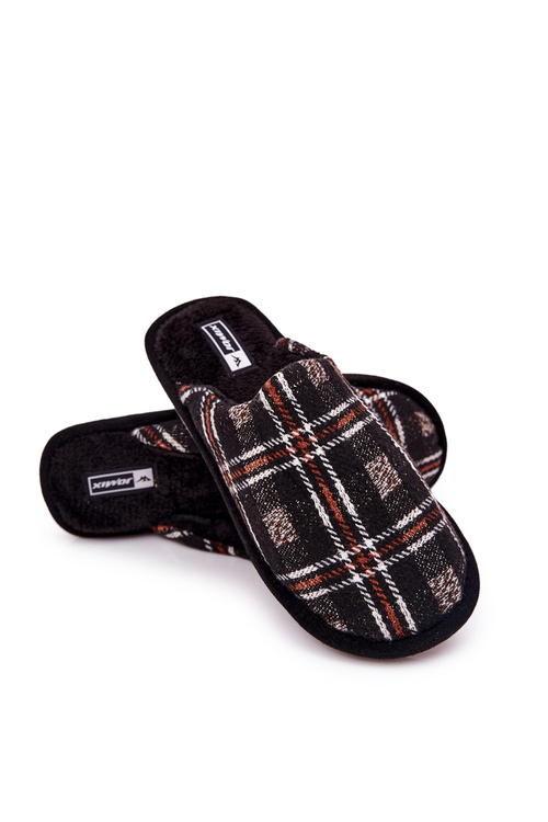 Men's Padded Grille Slippers Black Whisper