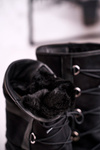 Snow Boots With Fur Suede Black Laura Messi 2054