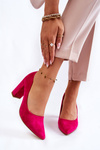 Classic Suede Pumps On A Heel fuchsia Kendra