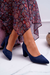 Women's Stiletto Stiletto Suede Femmini Navy Blue pumps