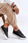 Women's Low Sneakers With Jets Black and white Demira